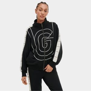 Ugg Reverie Track Jacket Unisex Zip Up Fleece Sweater Logo